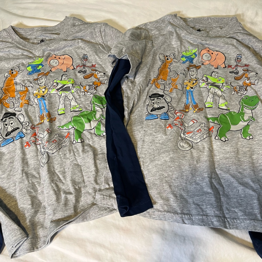 2 Disney Toy Story cotton long sleeve tees Boys